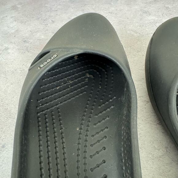 Crocs Shoes Women's 8 Sling Back Ballet Flats Bling Cut Out Close Toe Sandals - Picture 10 of 12